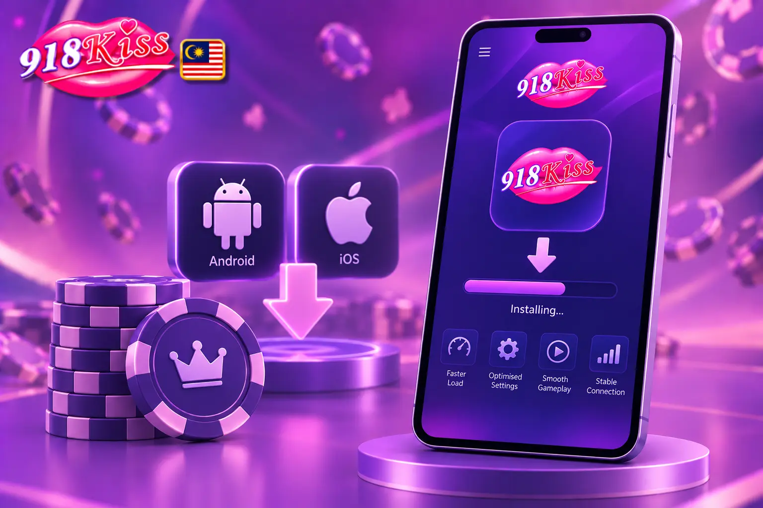 918Kiss performance settings optimised for smooth mobile gameplay